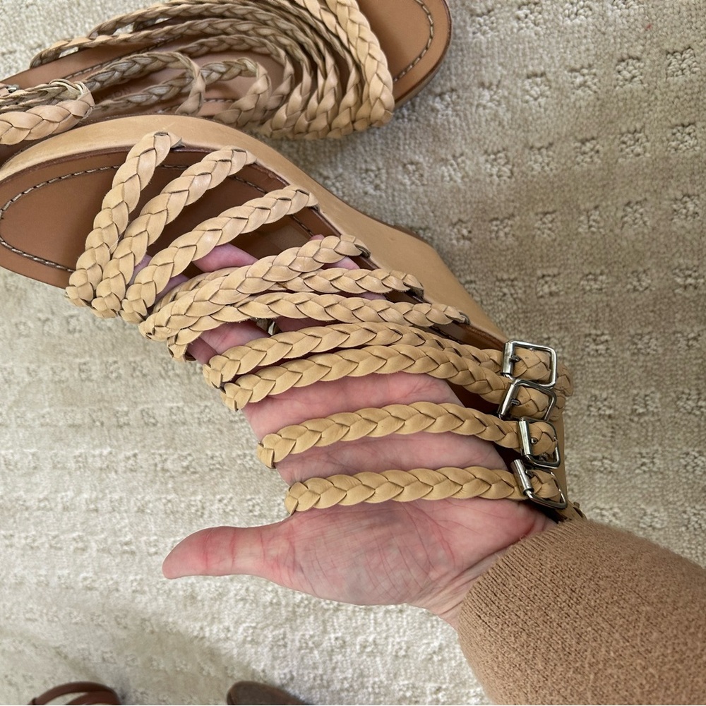 Singerson Morrison Braided Multi Strap Wedge Sand… - image 4